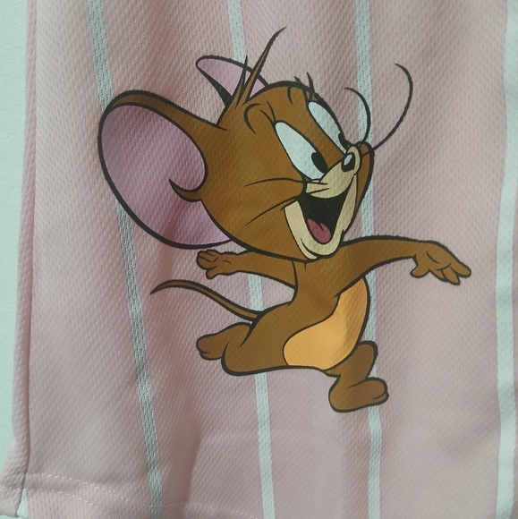 TOM & JERRY Pink Baseball Jersey Juniors Size: L (NEW) - Picture 3 of 7